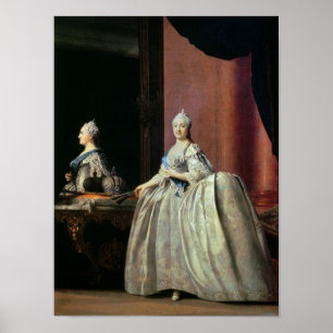 Póster Emperatriz Catherine II ante el espejo, 1779