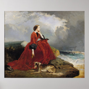 Póster Emperatriz Eugenie en Biarritz, 1858