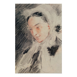 Póster Emperatriz Eugénie (tiza negra y roja)