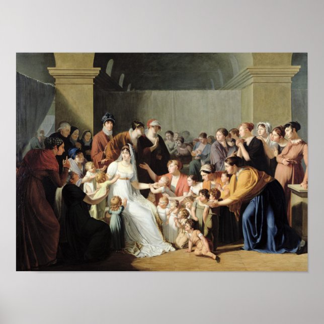 Póster Emperatriz Josephine Entre los Niños, 1806 (Frente)