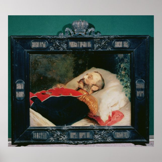 Póster Emperor Alexander II  on His Deathbed, 1881 (Frente)
