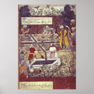 Póster Emperor Babur and his architect plan