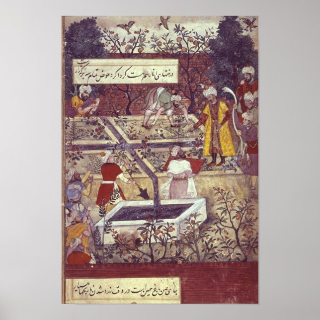 Póster Emperor Babur and his architect plan (Frente)