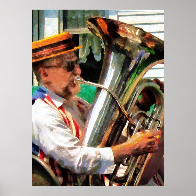 Póster EMPEZANDO CON MENOS DE $20 - Jugador de Tuba (Frente)