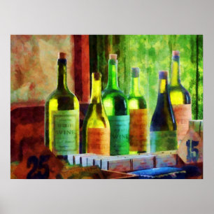 Póster EMPEZANDO POR MENOS DE $20 - Botellas de vino cerc