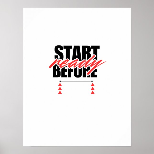 Póster Empezar antes de estar listo (Frente)