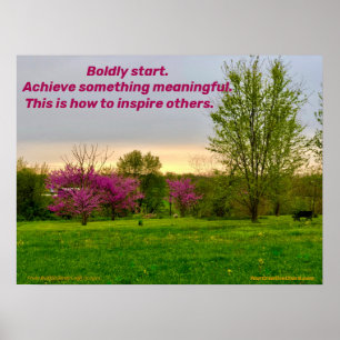 Póster Empiecen con valentía.