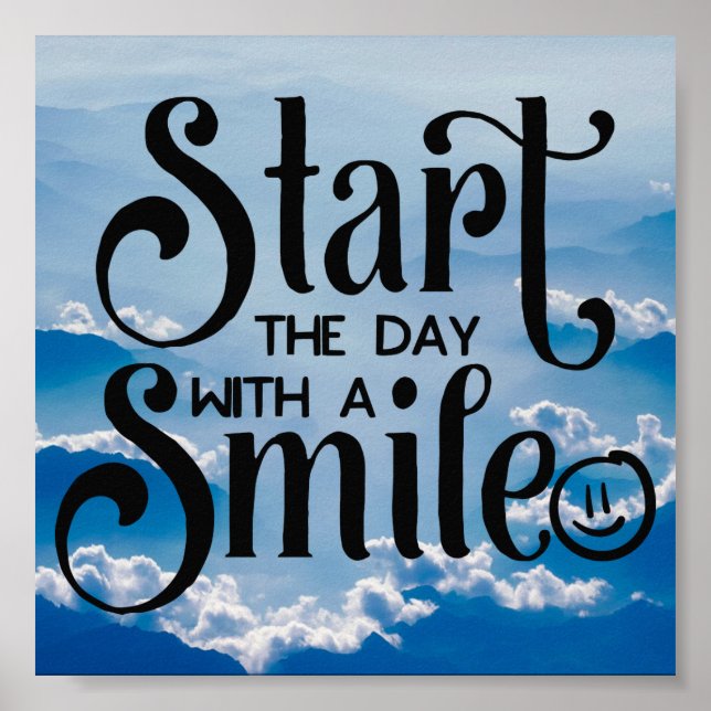 Póster Empieza el día con una sonrisa (Frente)