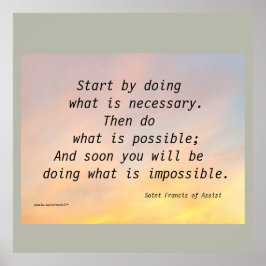 Póster EMPIEZA HACIENDO ST. Poster FRANCIS