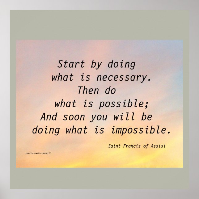 Póster EMPIEZA HACIENDO ST. Poster FRANCIS (Frente)