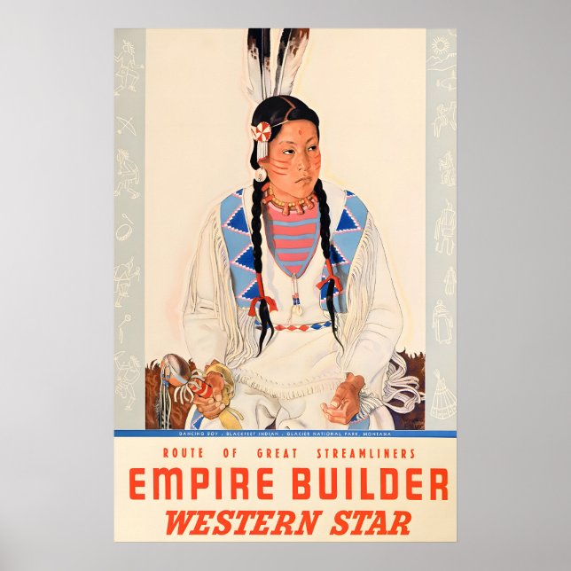 Póster Empire Builder - Western Star - Vintage Travel (Frente)