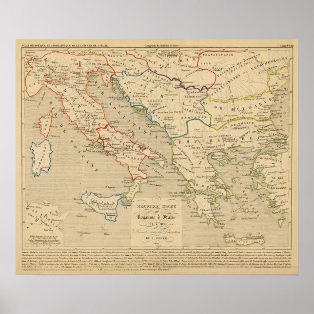 Póster Empire Grec et Royaume d'Italie 774 a 900 (Frente)