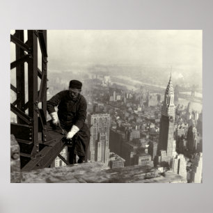 PÓSTER EMPIRE STATE BLDG IRON WORKER 1930