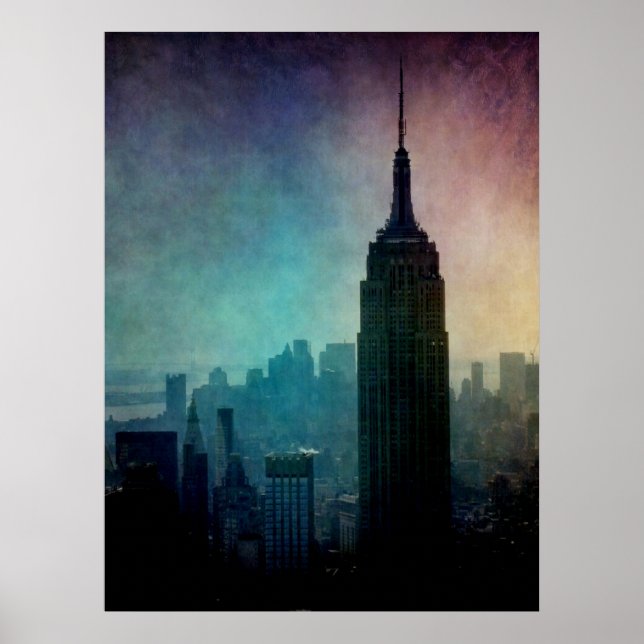 Póster Empire State Building al atardecer (Frente)
