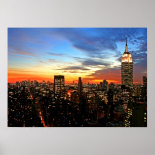 Póster Empire State Building/impresión de Nueva York