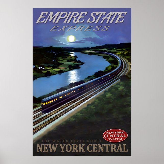 Póster Empire State Express New York Central Railroad (Frente)
