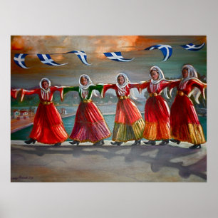 Póster "Empleadas bailarinas, Skiathos"