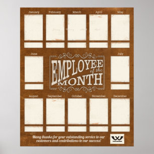 Póster Empleado de cuero del poster de visualización de f