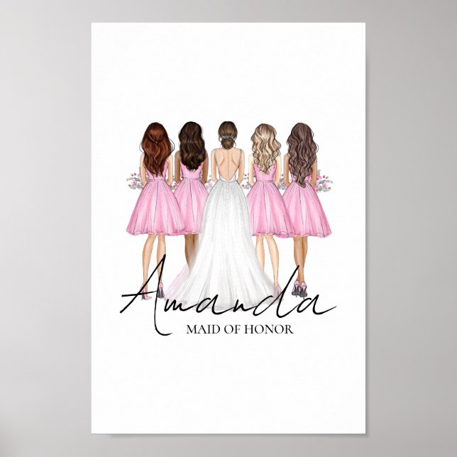 Póster Empleado De Honor Personalizado Nombre Personaliza (Frente)