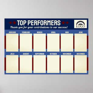 Póster Empleado de mayor rendimiento de la pantalla de fo