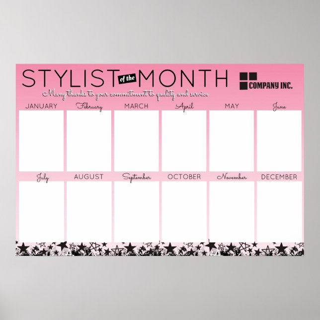 Póster Empleado del grupo de estilo fotográfico del recon (Frente)