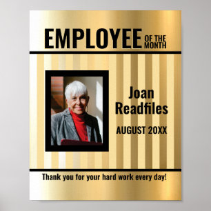 Póster empleado del mes en la visualización de fotos en c