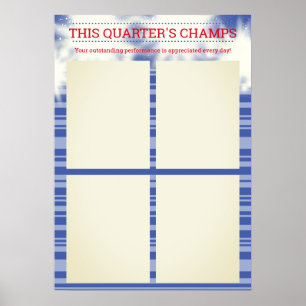 Póster Empleado del poster trimestral mensual para 8,5x11