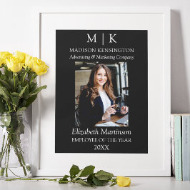 Póster Empleado del Premio al Monograma o Adición de Logo