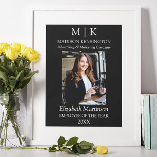 Póster Empleado del Premio al Monograma o Adición de Logo