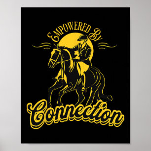 Póster Empoderado Por Conexión Ecuestre Deportes Horsebac
