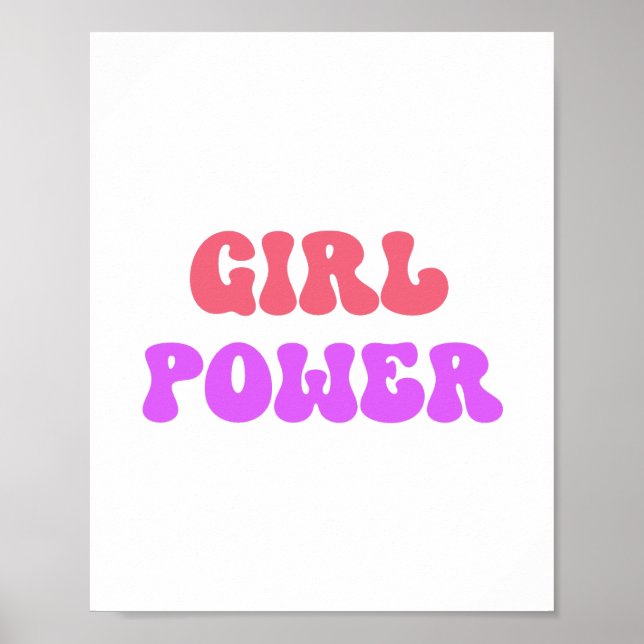 PÓSTER EMPODERAMIENTO DE MENSAJES PURPLE DE RETRO DE ENER (Frente)