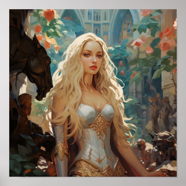 Póster Empoderar a la mujer guerrera Poster | Fem Motivad (Frente)