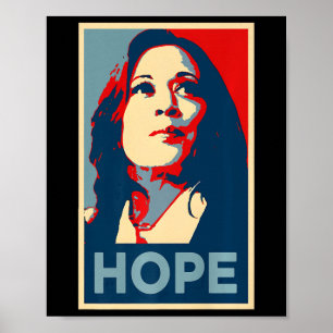 Póster Empoderar la esperanza alegría Kamala Harris Obama