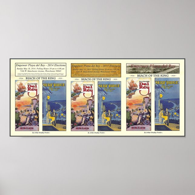 Póster Empoderar Playa del Rey - Elecciones 2014 (Frente)