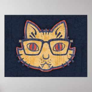 Póster Empollón del gato