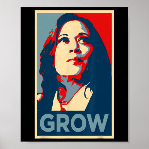Póster Empower Grow Kamala Harris Poster de Esperanza 47
