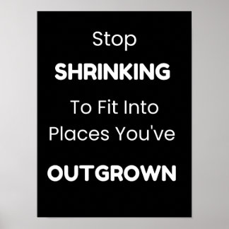 Póster Empowering Self Growth Quote Minimalist