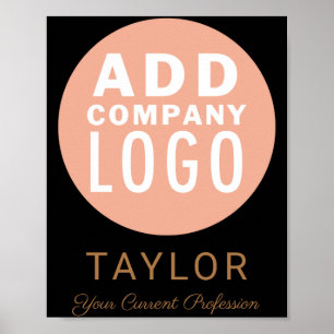 Póster Empresa de Logotipo Comercial Personalizado Nombre