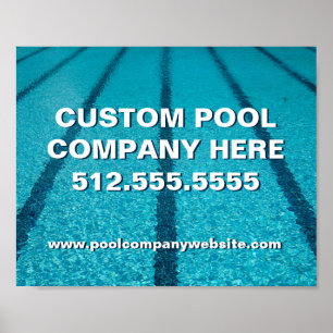Póster Empresa de Piscinas Marketing Personalizado