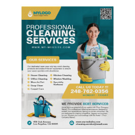 Póster Empresa de servicio de limpieza profesional