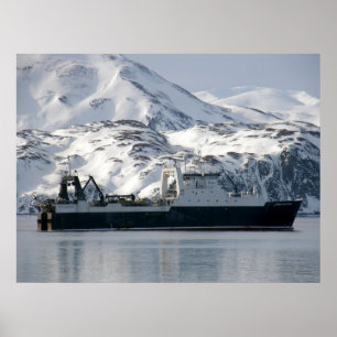 Póster Empresa del Kodiak, barco rastreador de fábrica en