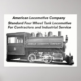 Póster Empresa Locomotora Americana 0-4-0 T