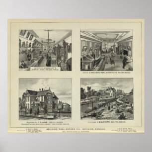 Póster Empresas y residencias, Abilene, Kansas