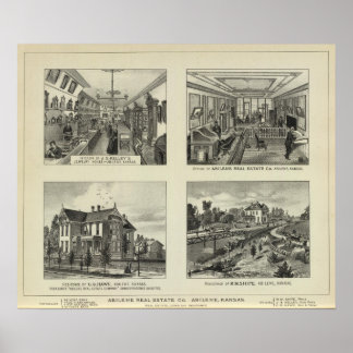 Póster Empresas y residencias, Abilene, Kansas