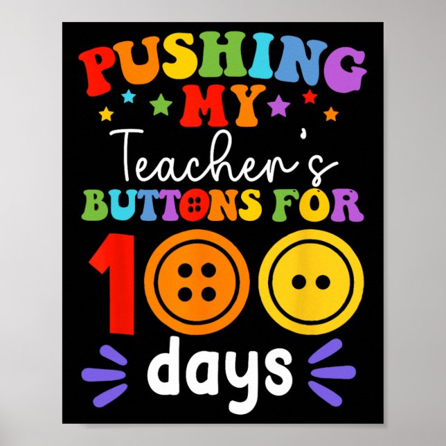 Póster Empujando los botones de mi profesor durante 100 d (Frente)