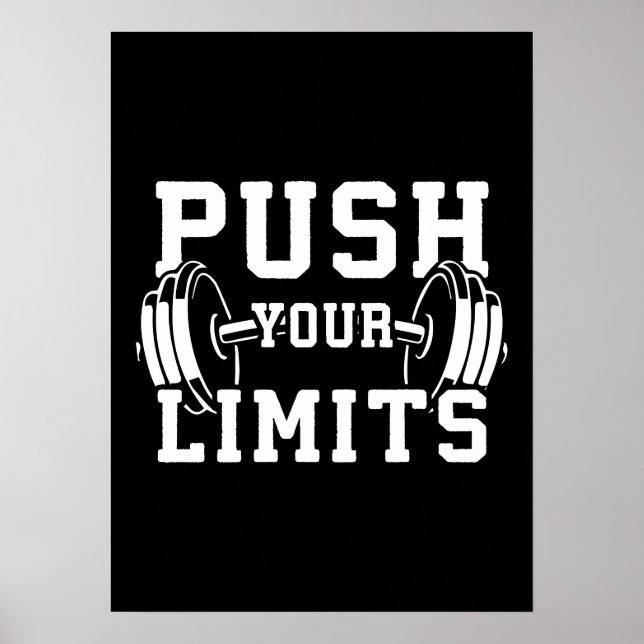 Póster Empujar sus límites: Motivación de entrenamiento d (Frente)