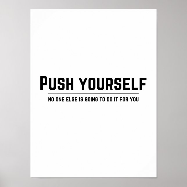 Póster Empuje usted mismo - Poster motivacional (Frente)