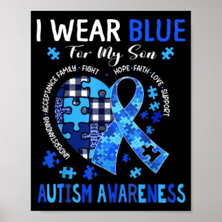 Póster en abril usa camisetas azules de concientización s