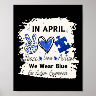 Póster En Abril Usamos Azul Para Concientizar Sobre El Au