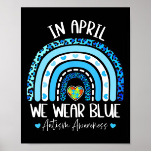 Póster En Abril Usamos Blues Autism Awareness Mes Puzz